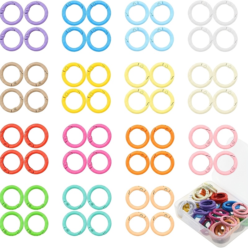 Jewelry Making Kit For Beginners - 100개 다채로운 25mm 원형 스프링 O링,