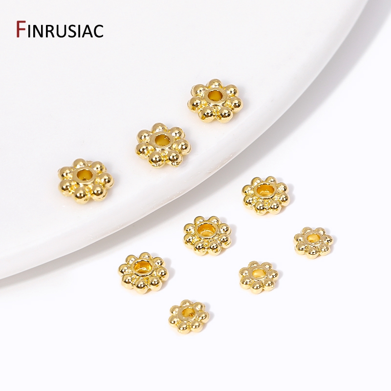 Jewelry Making In Bali - 30PCS 4mm/5mm/6mm 14K 진짜 골드 도금