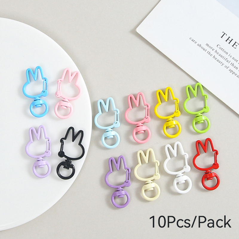 Jewelry Making Kit For Beginners - 독특한 10개/팩 키링 제작용 토끼 버클