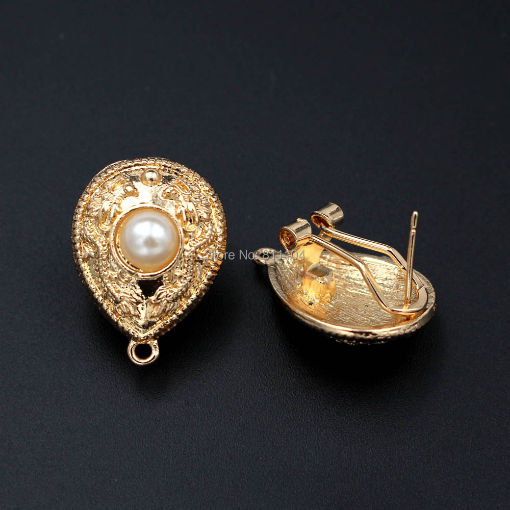 10 쌍 스터드 클립 귀걸이 포스트 드롭베이스 루프 행 - Jewelry Making Dubai 리뷰 및 가격
