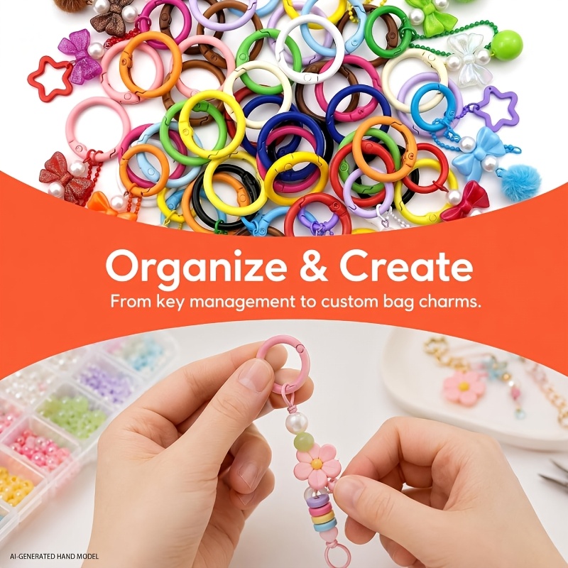 100개 다채로운 25mm 원형 스프링 O링, 쥬얼리  - Jewelry Making Kit For Beginners 리뷰 및 가격