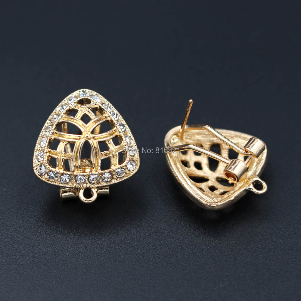 10쌍 귀걸이 포스트(루프형 걸이 포함) CZ 필리그리 - Jewelry Making Dubai 리뷰 및 가격
