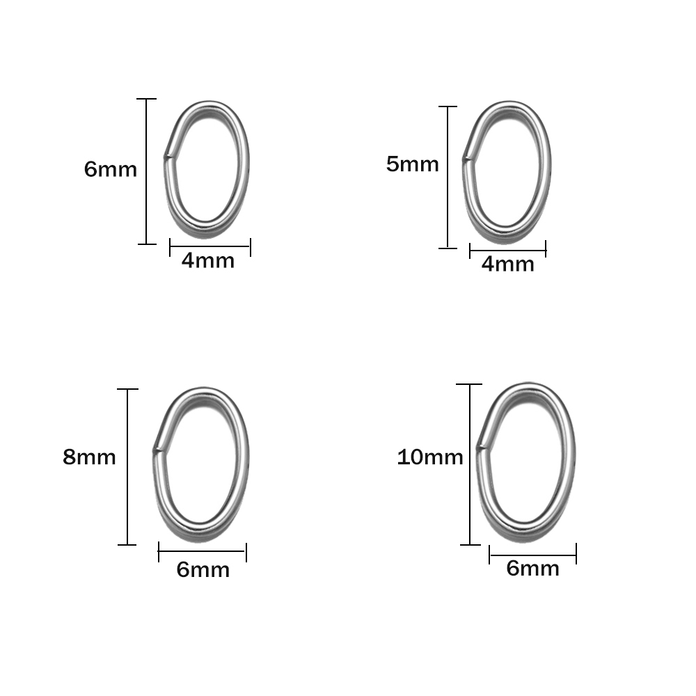50pcs 3 색 스테인레스 스틸 타원형 오픈 점프 링 - Jewelry Making Kit For Beginners 리뷰 및 가격
