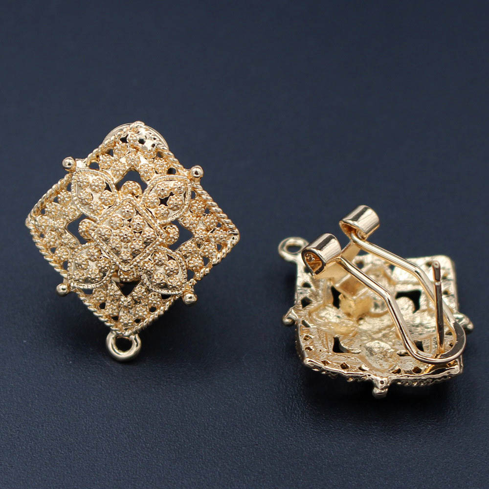 루프 행어 중공 사각형 모양 베이스 귀걸이 포스트, D - Jewelry Making Dubai 리뷰 및 가격