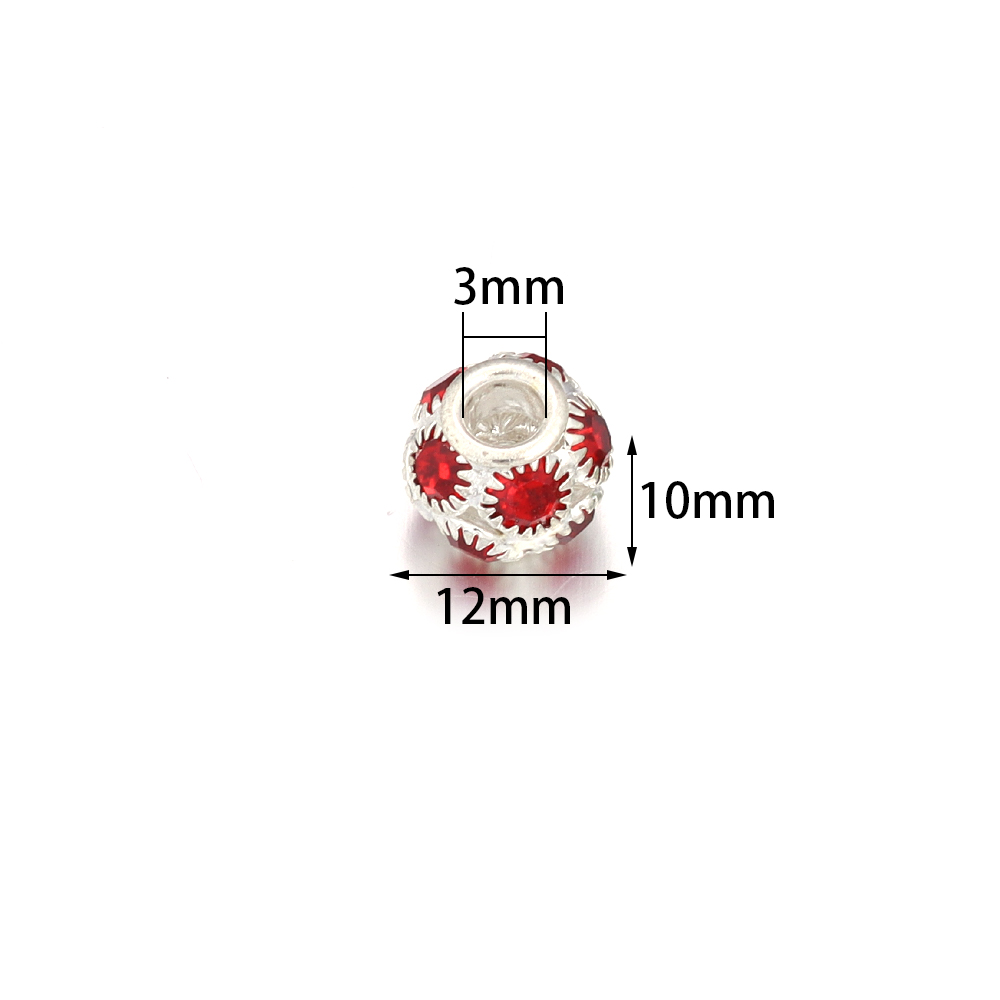 5pcs 12mm 라인스톤 크리스탈 비즈 다채로운 큰  - Jewelry Making Beginners 리뷰 및 가격