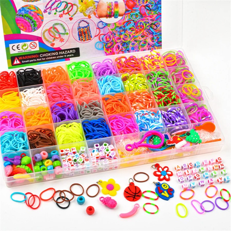 4300개 이상의 32가지 색상의 화려한 고무줄 모음- - Jewelry Making Kit For Beginners 리뷰 및 가격