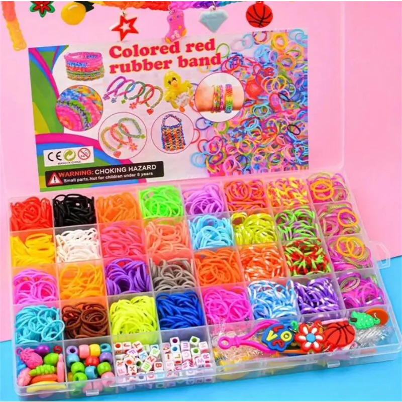 4300개 이상의 32가지 색상의 화려한 고무줄 모음- - Jewelry Making Kit For Beginners 리뷰 및 가격