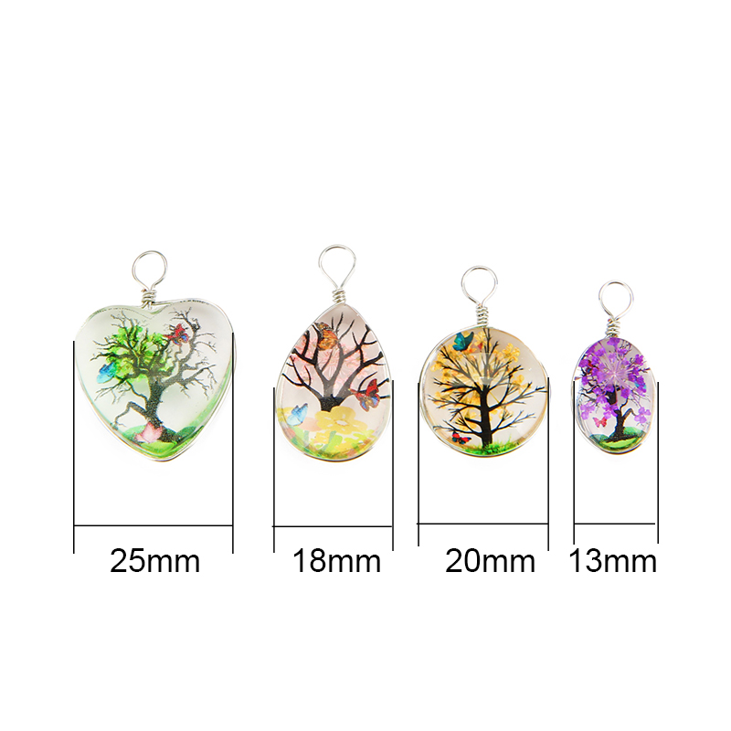 5개의 다채로운 나무 모양 크리스탈 유리 귀걸이 참 비 - Jewelry Making Beginners 리뷰 및 가격
