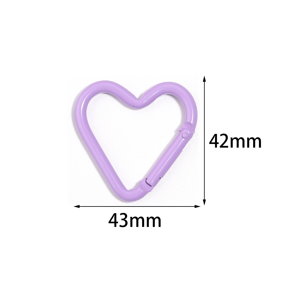 5pcs 다채로운 하트 모양의 알루미늄 합금 카라비너  - Jewelry Making Kit For Beginners 리뷰 및 가격