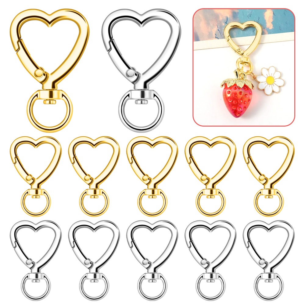 10개 금속 하트 모양 로브스터 클로 클래스프 회전식  - Jewelry Making Kit For Beginners 리뷰 및 가격
