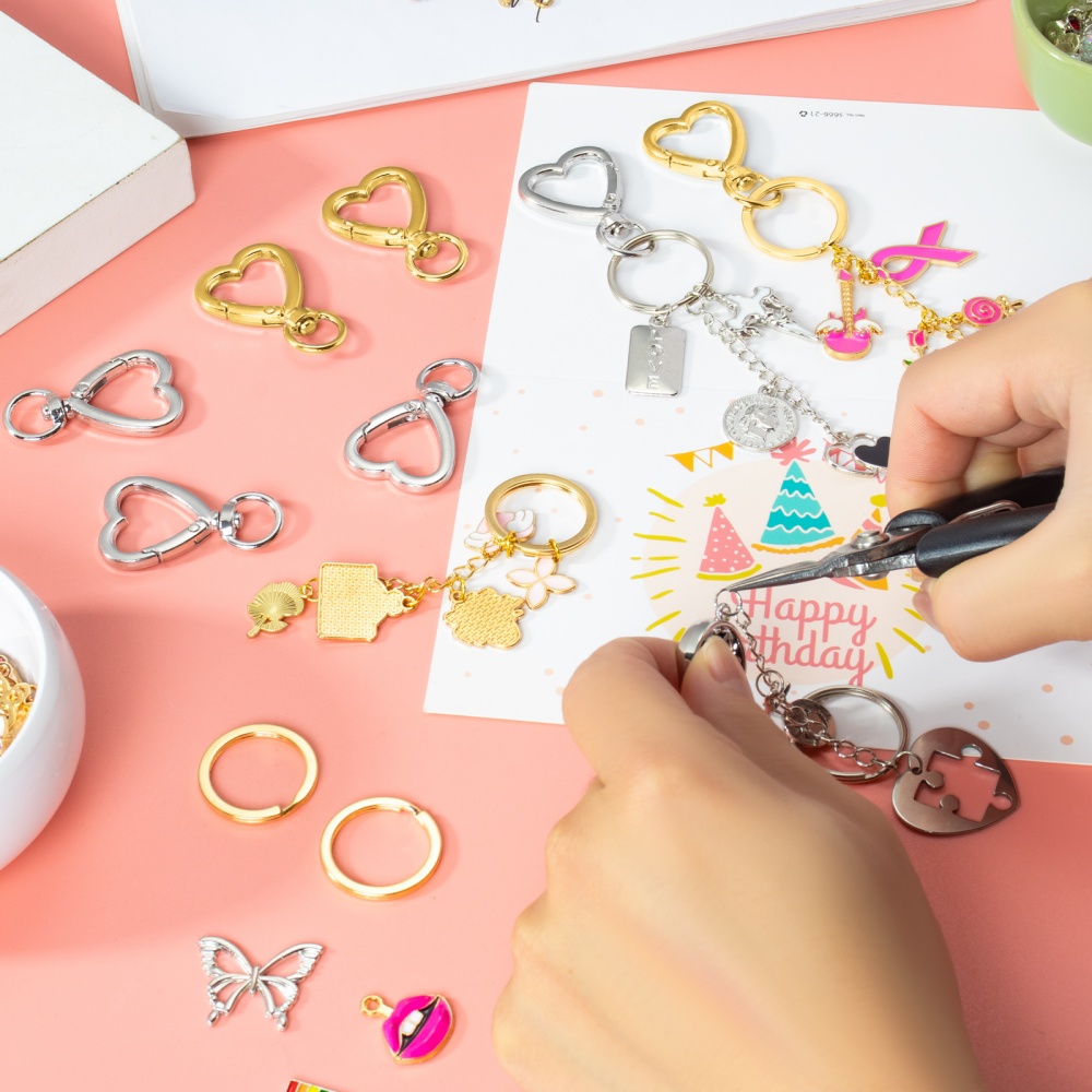 10개 금속 하트 모양 로브스터 클로 클래스프 회전식  - Jewelry Making Kit For Beginners 리뷰 및 가격