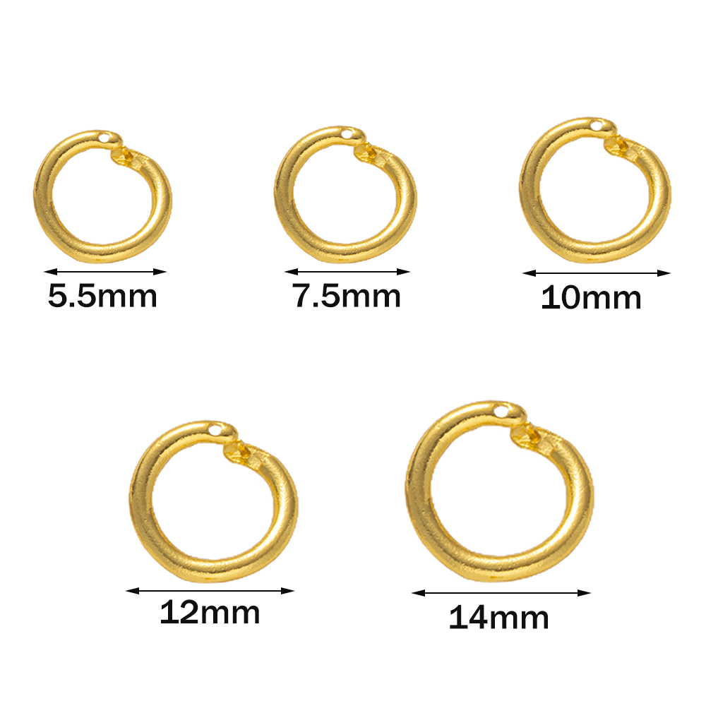 10개 18K 금도금 황동 잠금식 원형 크림프 점프 링 - Jewelry Making Kit For Beginners 리뷰 및 가격