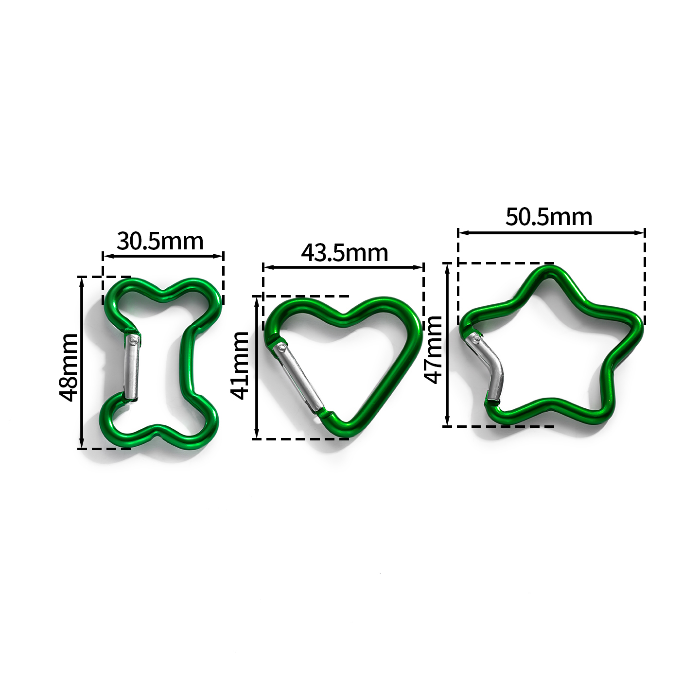 1개/세트 알루미늄 미니 카라비너 클립 별/하트/D/뼈 - Jewelry Making Beginners 리뷰 및 가격