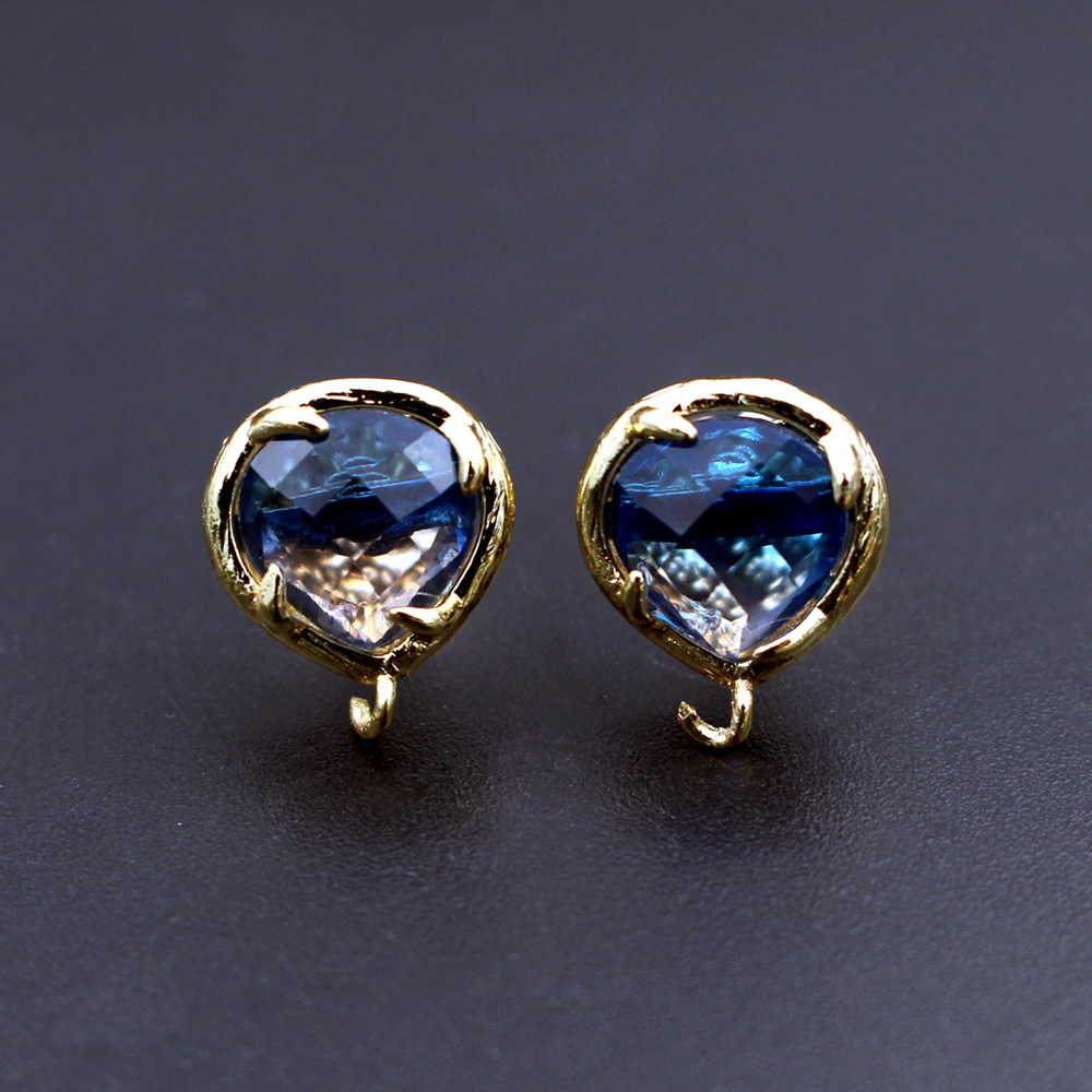 10쌍 하트 모양 블루 레드 크리스탈 프롱 스터드 귀걸 - Jewelry Making Dubai 리뷰 및 가격